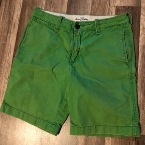 Boys Green Abercrombie Shorts